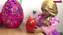 Disney Jasmine And Rapunzel In Real Life Giant Surprise Eggs   Frozen Elsa Toys   Kinder Egg