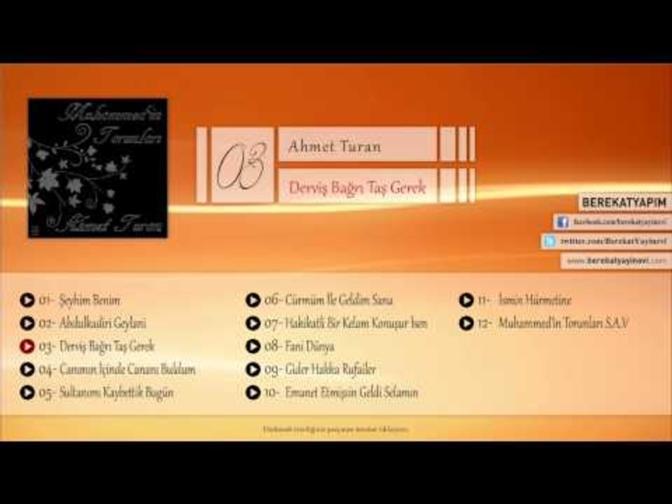 Ahmet Turan - Derviş Bağrı Taş Gerek