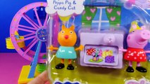 Peppa Pig and Candy Cat Birthday Party   Peppa Pig Big Wheel Set Play Doh Playdough Full Episode