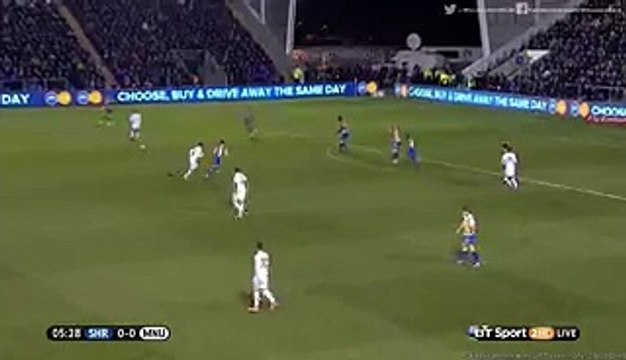 Memphis Depay Super Chance - Shrewsbury v. Manchester United (FA Cup) 22.02.2016 HD