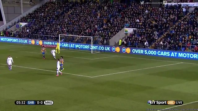 Memphis Depay Super Chance - Shrewsbury v. Manchester United (FA Cup) 22.02.2016 HD[1]