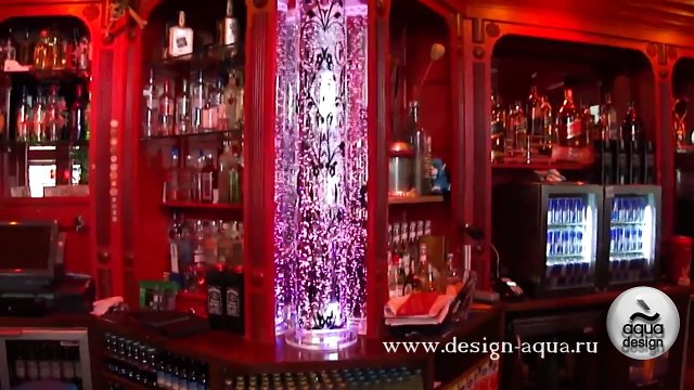 Воздушно-пузырьковая колонна с зеркальной стеной