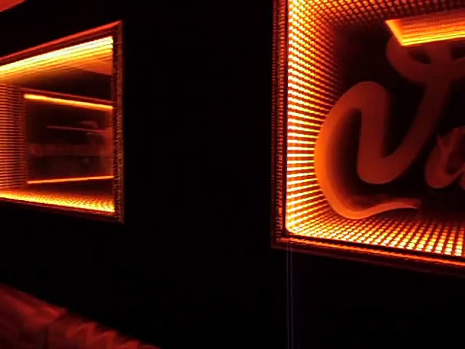 VIP booth with INFINITY Mirror has set on the wall and ceiling, controlled via DMX and computers