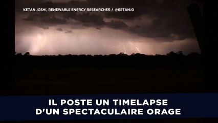 Australie: Il poste un timelapse d'un spectaculaire orage