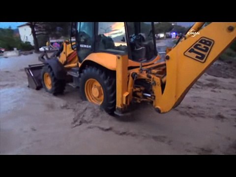 Selde rögara düşen belediye işçisi böyle çıkarıldı