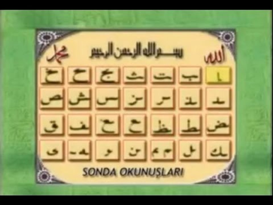 Harflerin sonda yazılışı - Kur'an Öğreniyorum