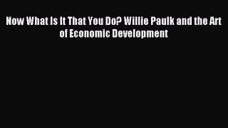Download Now What Is It That You Do? Willie Paulk and the Art of Economic Development Ebook