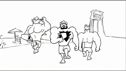 Three russian bogaturs - Titanic Cartoons