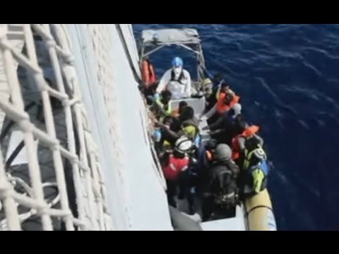 Canale di Sicilia - 600 migranti salvati nel fine settimana dalla Marina (22.02.16)