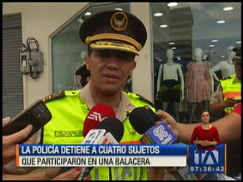 Policía detiene a cuatro sujetos que participaron en una balacera