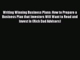 Read Writing Winning Business Plans: How to Prepare a Business Plan that Investors Will Want