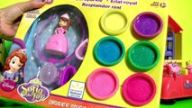 Play Doh Princess Sofia Dress Up Party Royal Sparkle with Mermaid Ariel Elsa Disney Frozen Fever