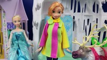 Frozen Elsa Finds A Snow Cabin DOLLHOUSE Barbie, Disney Princess Anna, Kristoff, Spiderman Toys