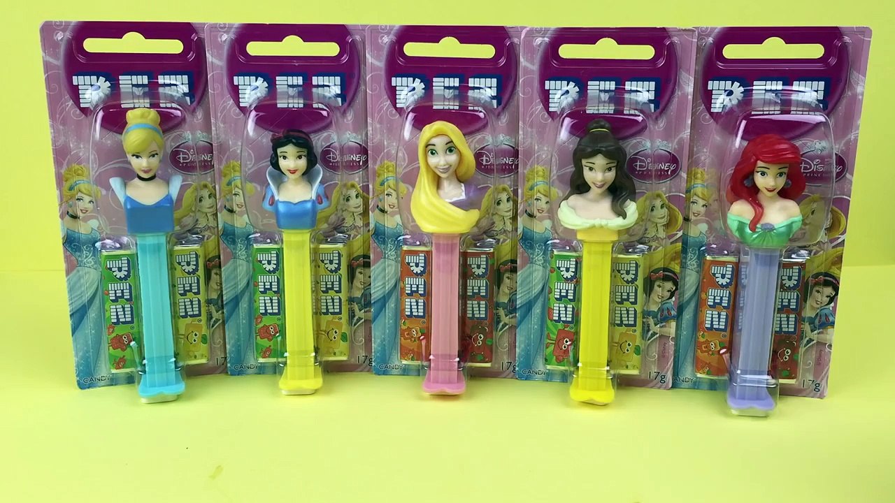 PEZ Disney Princess Candy Dispensers, include Princess Cinderella, Snow White, Rapunzel Belle, Ariel