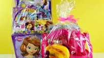 Sofia the First   Hello Kitty Easter Basket Toys - Disney Princess Candy Painting Bubbles Flowers