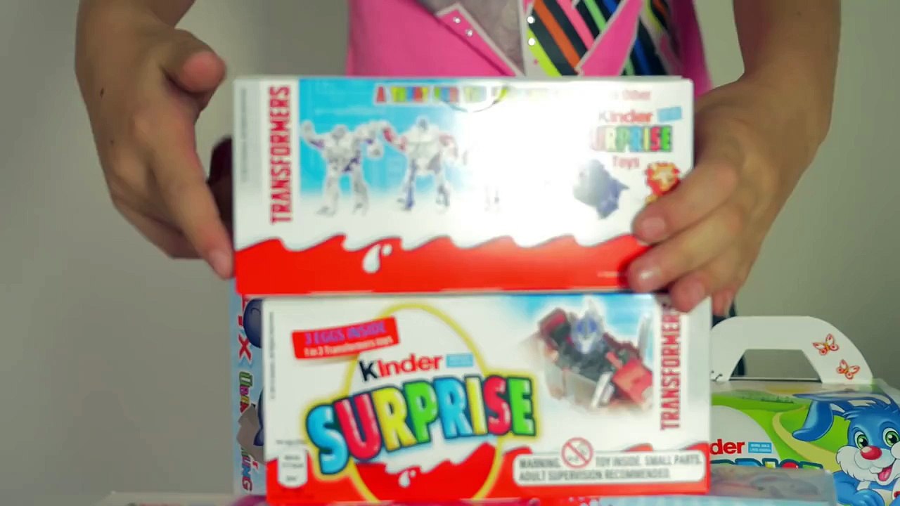 Kinder Surprise eggs Unboxing Disney Barbie Transformers Monster university