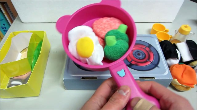 anpanman toys shimajiro kitchenset アンパンマン　人形おもちゃをしまじろうキッチンセットで料理！