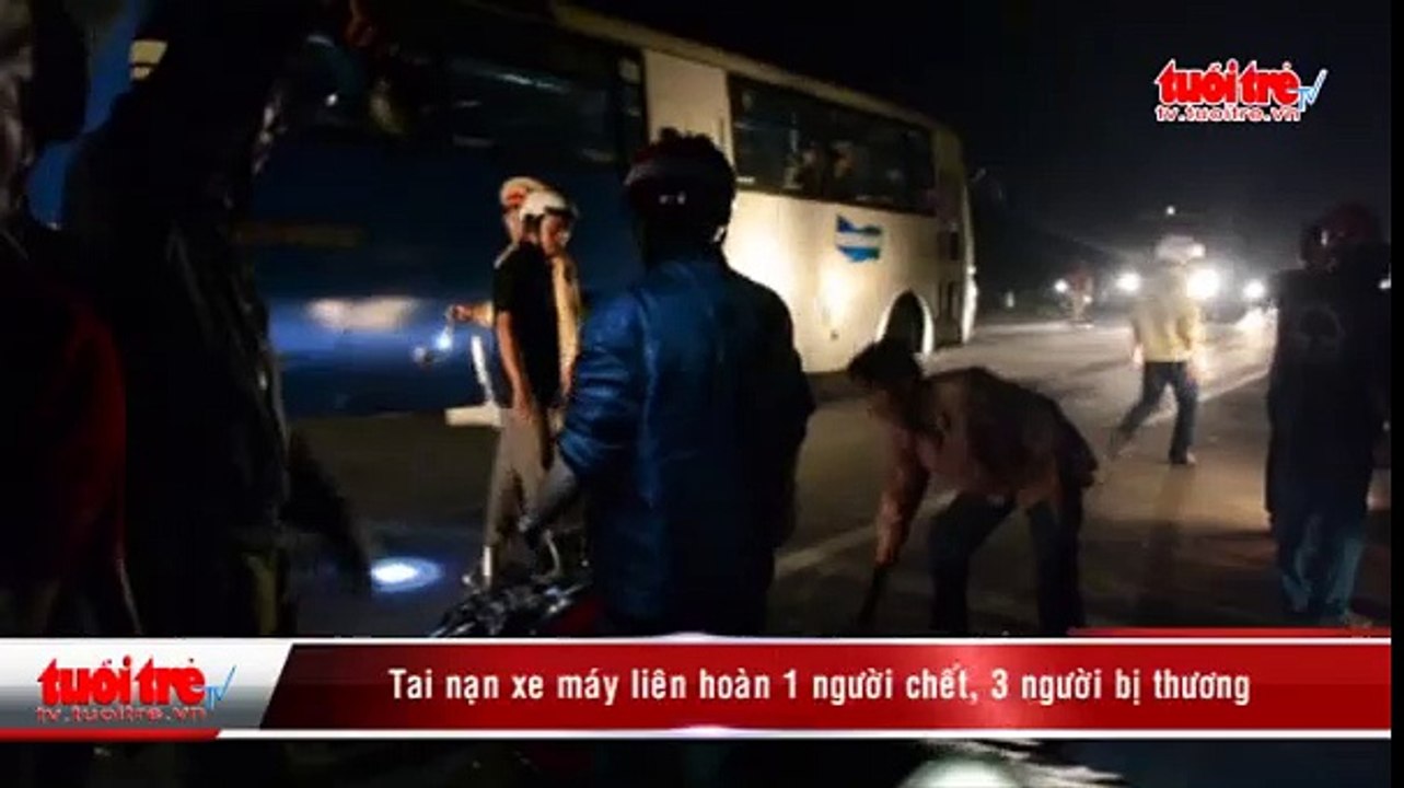 Tai nạn xe máy liên hoàn 1 người chết, 3 người bị thương