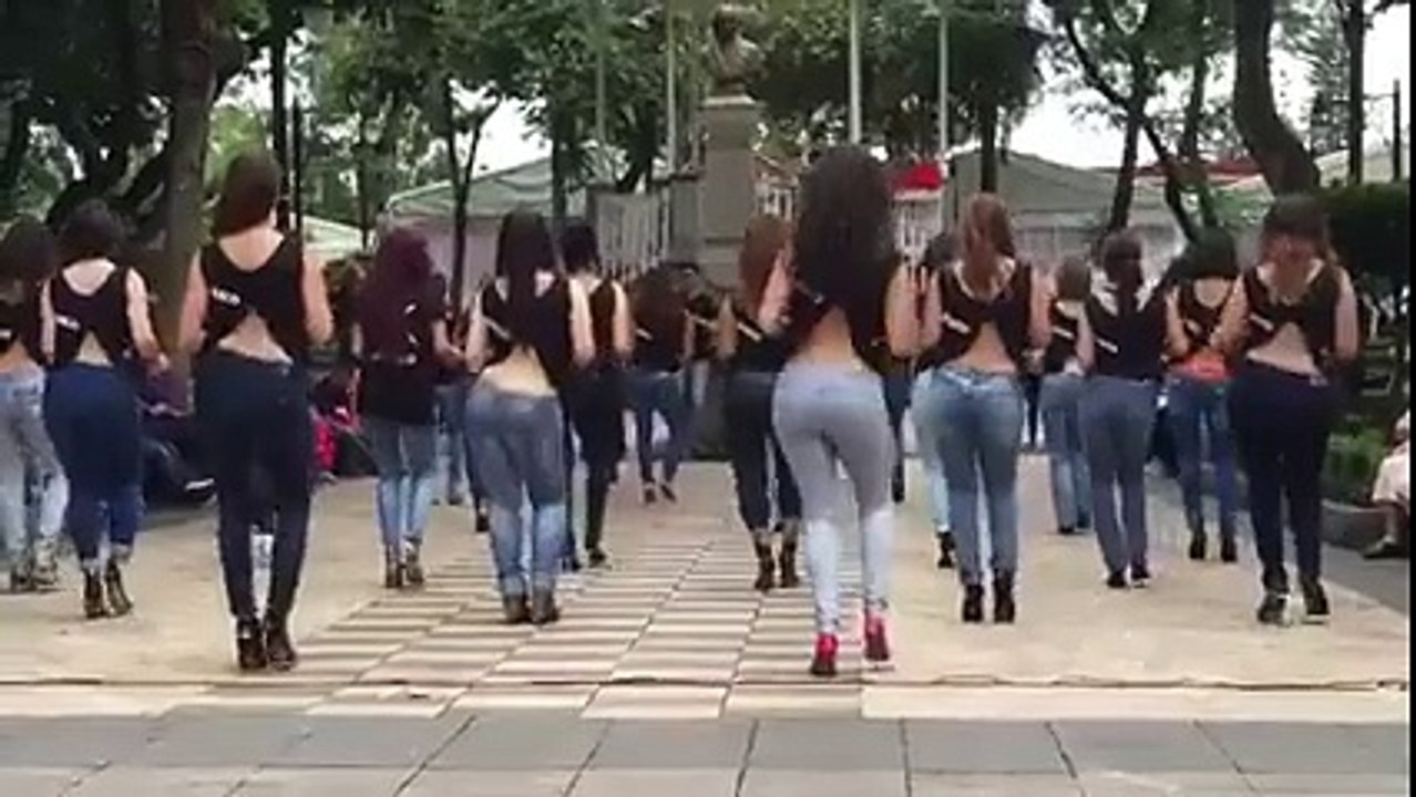 Dancing with a lot of girls