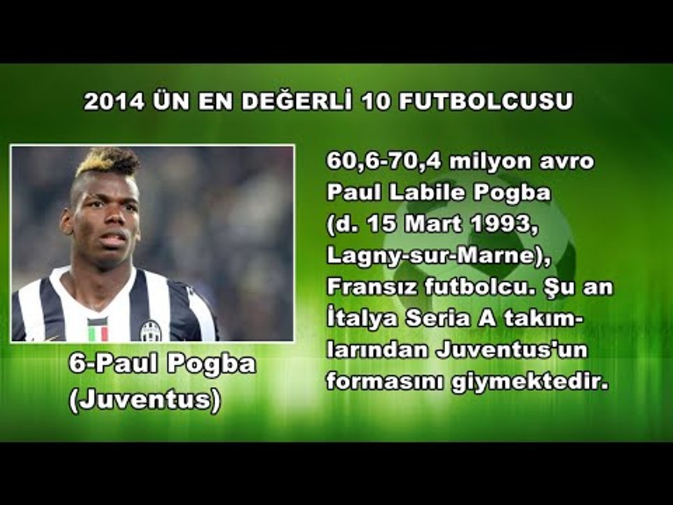 2014'ün En Değerli 10 Futbolcusu