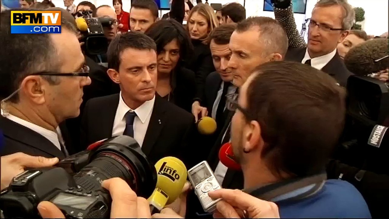 "Prenez en compte la nécessité de réformer le pays", lance Valls à un syndicaliste