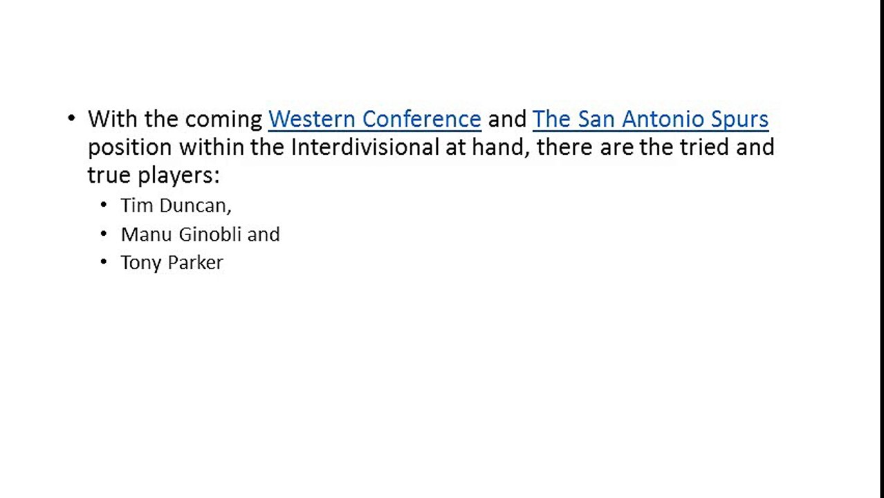 The Western Conference Cometh