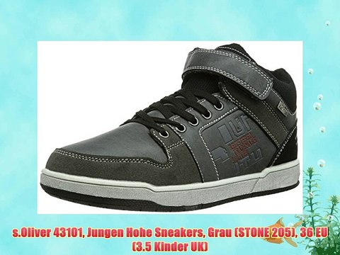 s.Oliver 43101 Jungen Hohe Sneakers Grau (STONE 205) 36 EU (3.5 Kinder UK)