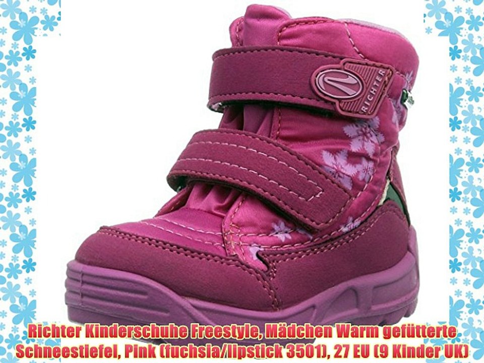 Richter Kinderschuhe Freestyle M?dchen Warm gef?tterte Schneestiefel Pink (fuchsia/lipstick