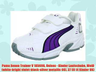 Puma Xenon Trainer V 185698 Unisex - Kinder Laufschuhe Wei? (white-bright violet-black-silver