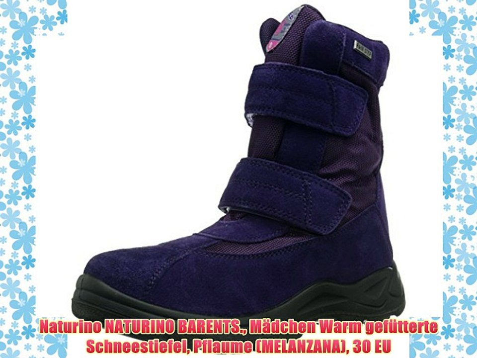 Naturino NATURINO BARENTS. M?dchen Warm gef?tterte Schneestiefel Pflaume (MELANZANA) 30 EU