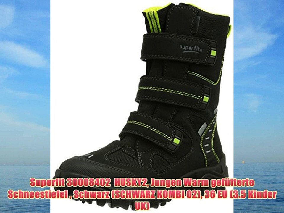 Superfit 30008402  HUSKY2 Jungen Warm gef?tterte Schneestiefel  Schwarz (SCHWARZ KOMBI 02)