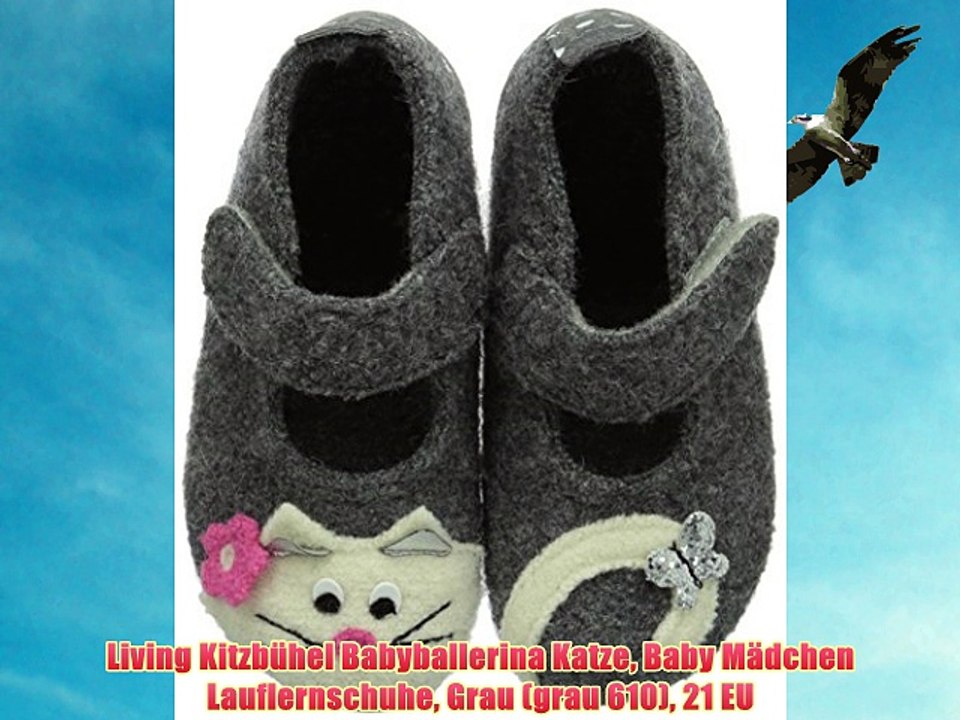 Living Kitzb?hel Babyballerina Katze Baby M?dchen Lauflernschuhe Grau (grau 610) 21 EU