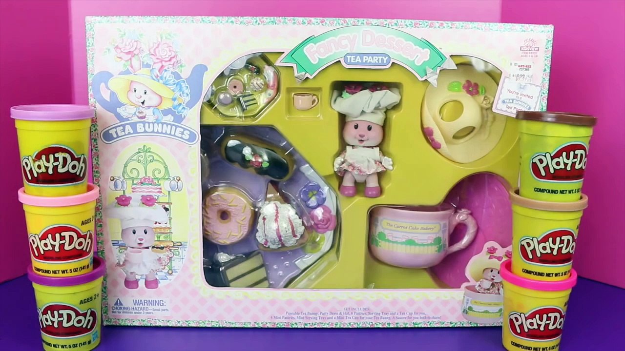 Play Doh Desserts Tea Bunnies Doughnut, Play Dough Cake, Donut Bakery Food DisneyCarToys