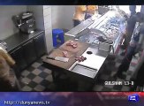 Karachi CCTV footage of robbery in a meat shop