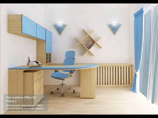 Office design . Furniture for home office. Chipboard or MDF furniture