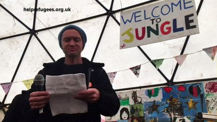Jude Law visits the Calais "Jungle" camp