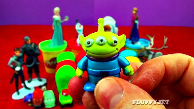 Disney Frozen Play-Doh Surprise Eggs Cars 2 Mickey Mouse Peppa Pig Angry Birds Donald Duck FluffyJet