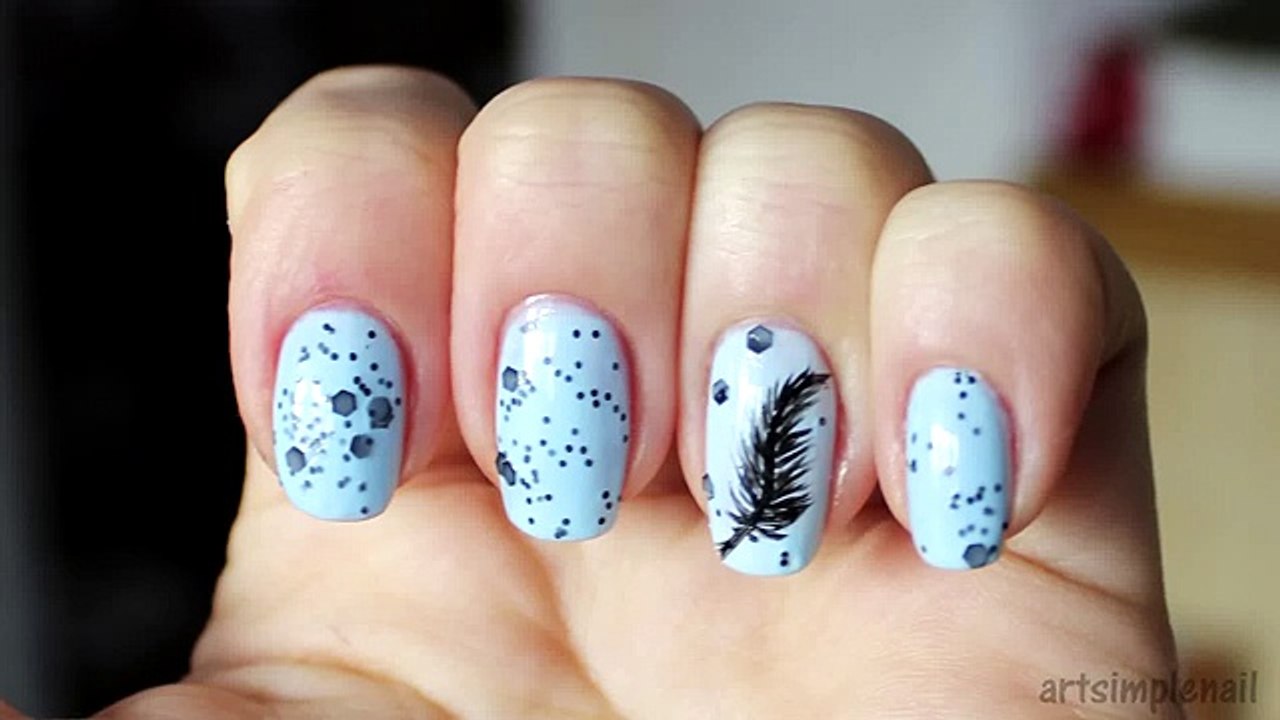 Красивый маникюр Перо - Feather Nails