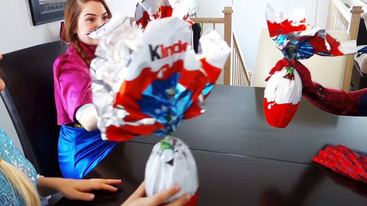 Spiderman vs T-Rex With Frozen Elsa & Anna! Real Life Fun Superhero Movie