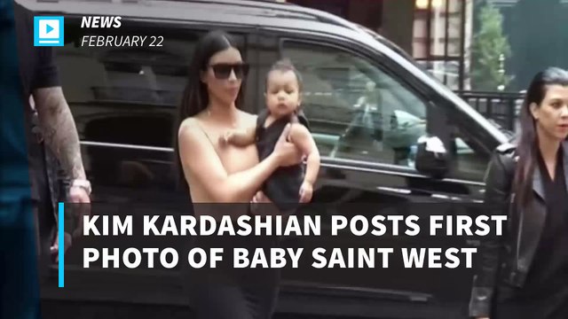 Kim Kardashian posts first photo of baby Saint West