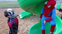 New Little Heroes Ant-Man Vs Spiderman - In Real Life - Superhero Battle!