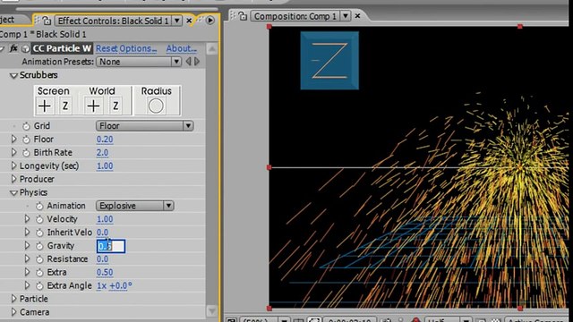 After Effects Tutorial - Make Particles Emit in Towards Layer (No Time-Reverse Layer)
