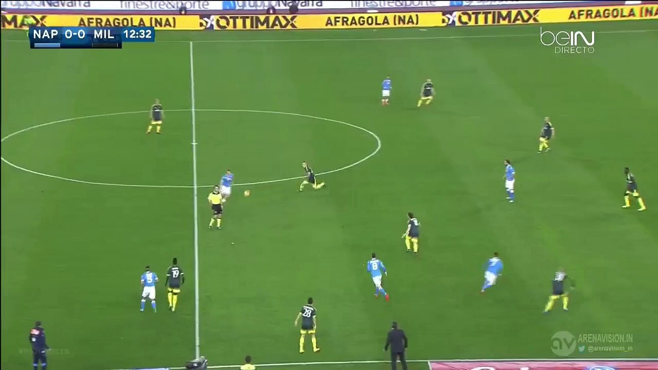 Marek Hamu0161ík Amazing Shot Jorginho Fantastic Long Shot - Napoli v. AC Milan 22.02.2016 HD