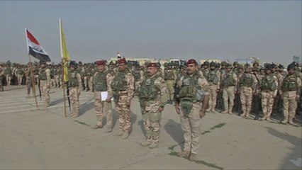 قوات عراقية في بلدة مخمور استعدادا لمعركة الموصل