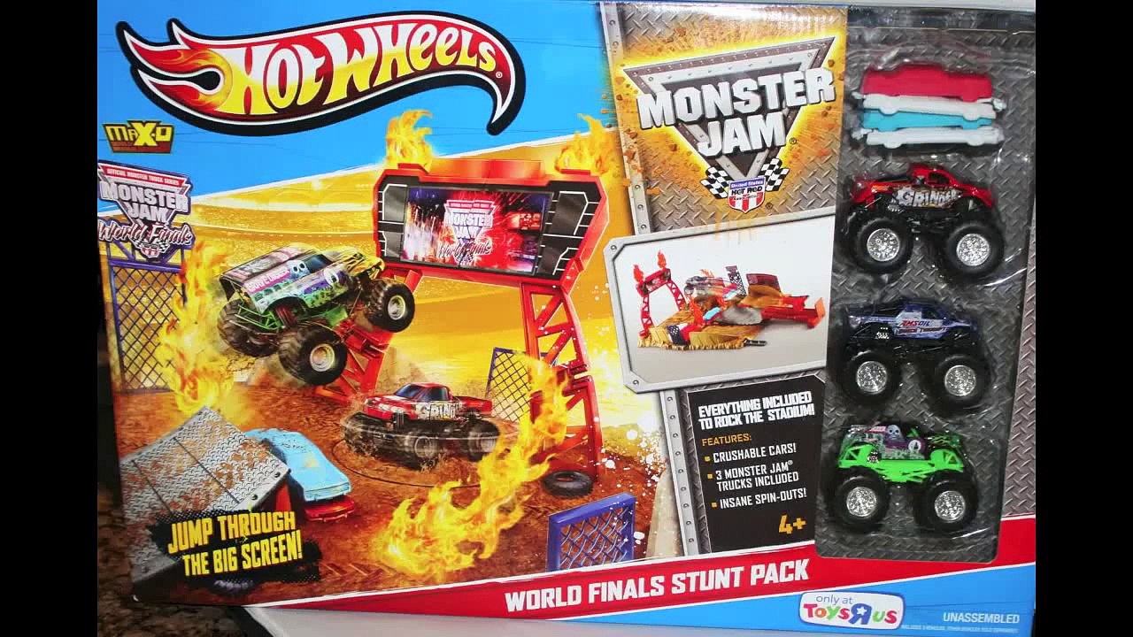 hot wheels monster jam world finals stunt pack play set