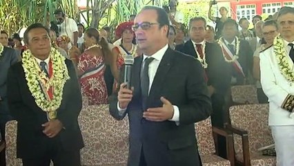 Discours du président de la République à l'Hôtel de Ville de Papeete