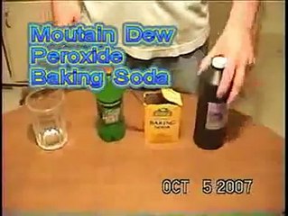 Перекись водорода, пищевая сода и, Маунтин дью