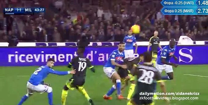 Giacomo Bonaventura Goal HD - Napoli 1-1 AC Milan 22.02.2016 HD