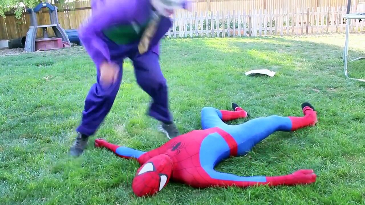 Joker vs Spiderman - Real Life Superhero Battle! Death Match Fight