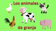 Los animales de la granja para niños. Caricaturas educativas en español. Farm animals in Spanish